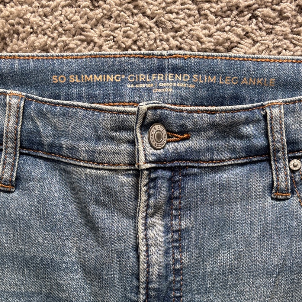 Chico's So Slimming Girlfriend Slim Leg Ankle Jeans - Picture 5 of 12